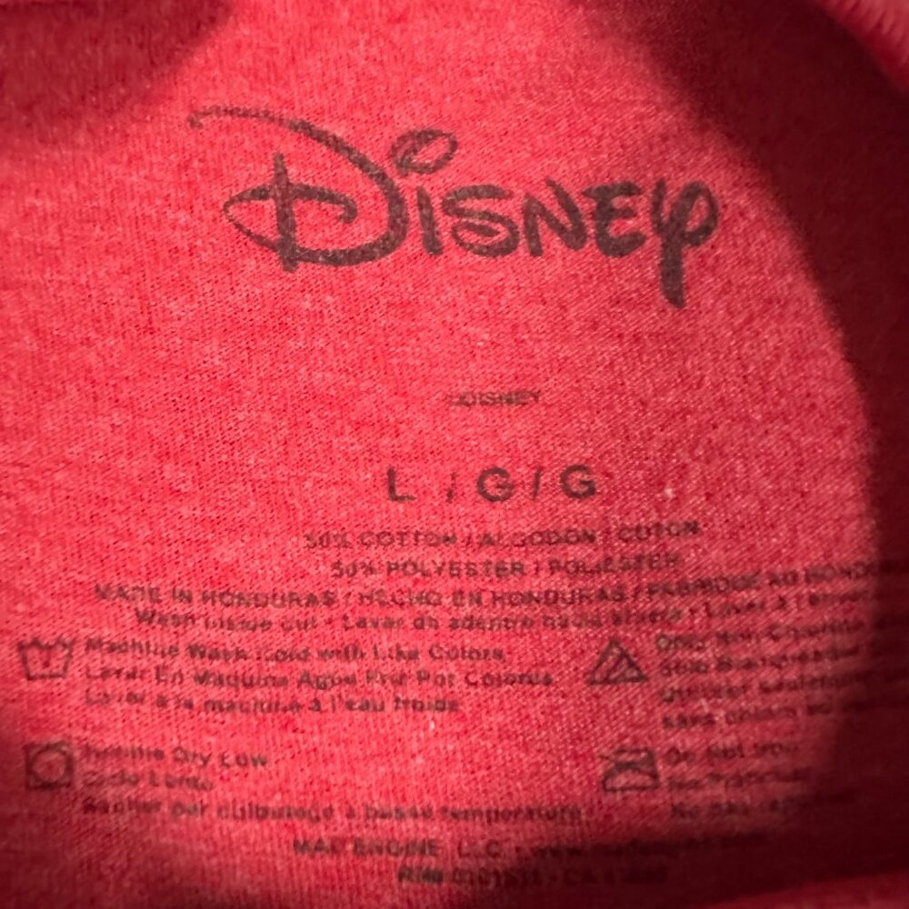 Disney Goofy Unisex L Red Short Sleeve Cotton‎ Blend Graphic Tee Shirt T-shirt - Picture 6 of 7